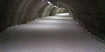 A ski tunnel in Sweden