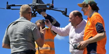 4JXC85C Stakeholders discuss drone trial and it s potential jpg