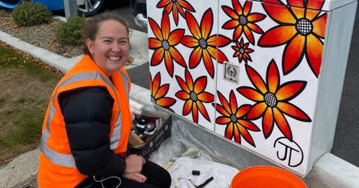 Chorus lets local artists bring colour to public utility Crux Local News Queenstown