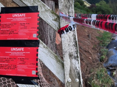 Dunedin floods red stickers RNZ