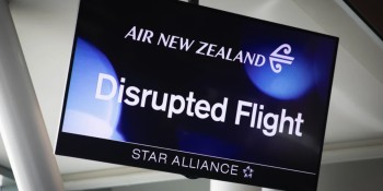 Flights disrupted sign Air NZ RNZ v2