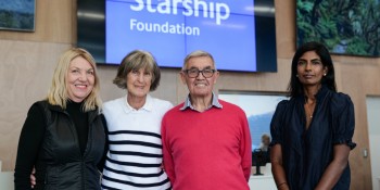L R Christine Allen Philanthropy Manager Starship Foundation Trish Lady Davies Sir John Davies Dr Anusha Ganeshalingham v2