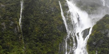 Milford Sound in rain