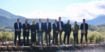 Ngai Tahu Milford Sound Representatives from Ngai Tahu Papatipu Milford Sound Tourism Skeggs Group Real NZ and Southland District Council marking the new partnership. Photo RNZ Katie Todd 
