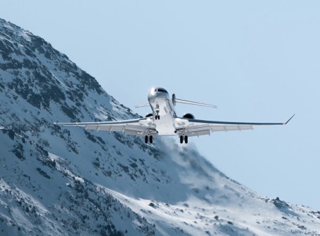 Private jet snow 