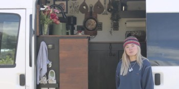 Scotlands Orla Marshall lives in a van the only way she had been able to return to Queenstown to work after finding it too costly last winter. Photo RNZ Katie Todd