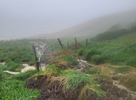 Tunnel Beach Track damage  supplied DOC