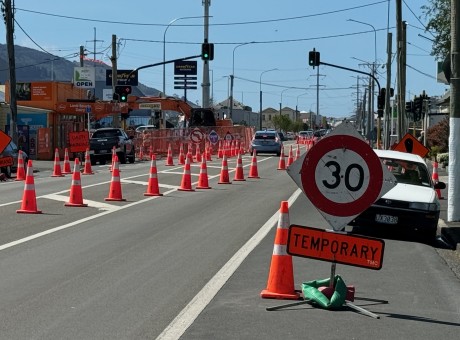 hillside roadworks