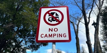 no camping freedom camping sign 2