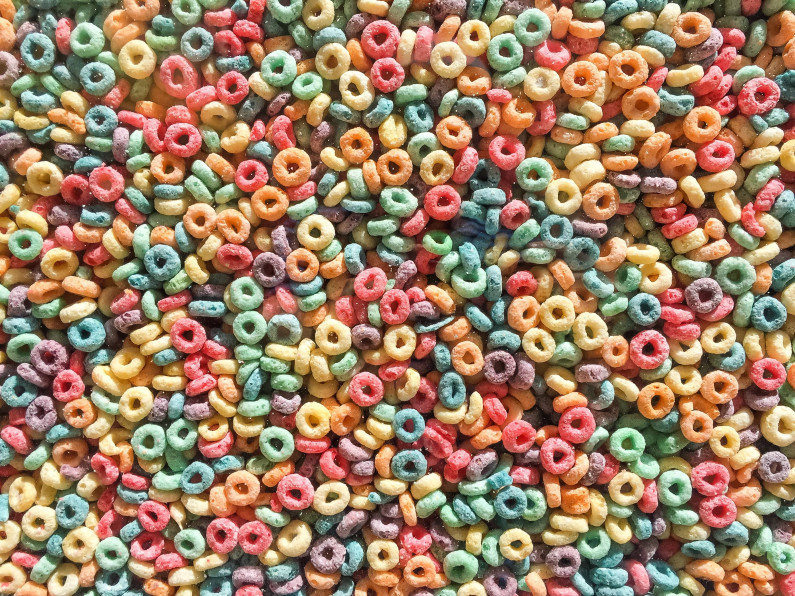 unhealthy cereal full of sugar